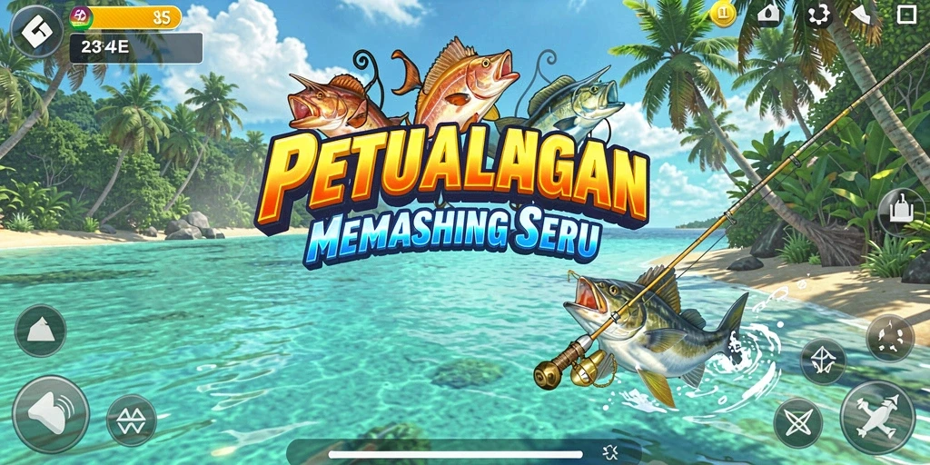 Tangkapan ikan yang menakjubkan dalam permainan 234E.