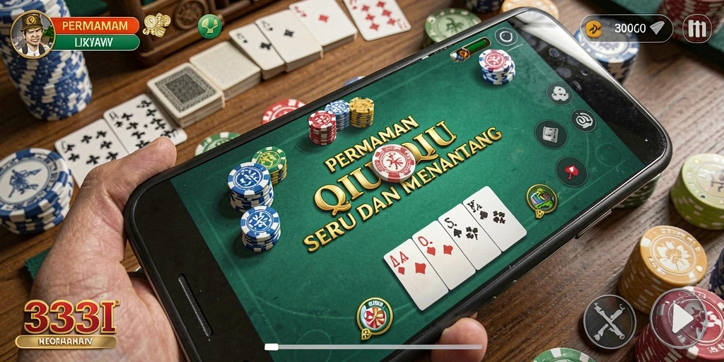 Screenshot 333I menunjukkan pemain menikmati pertandingan QiuQiu.