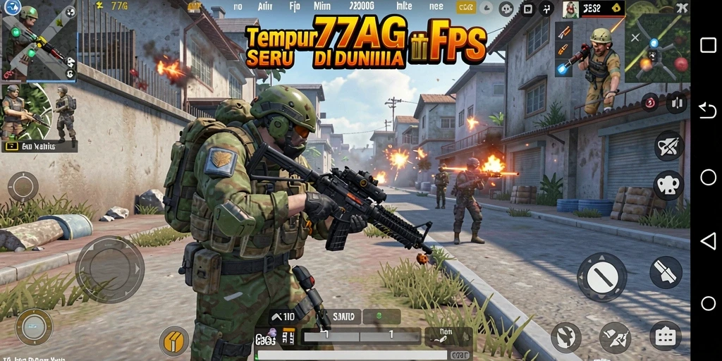 Tampilan gameplay <strong>77AG</strong> yang menegangkan dan penuh aksi di medan perang.