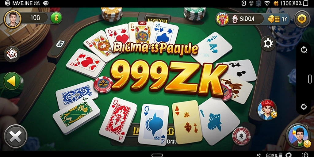 Tampilan permainan Gaple yang seru dan interaktif di 999ZK.