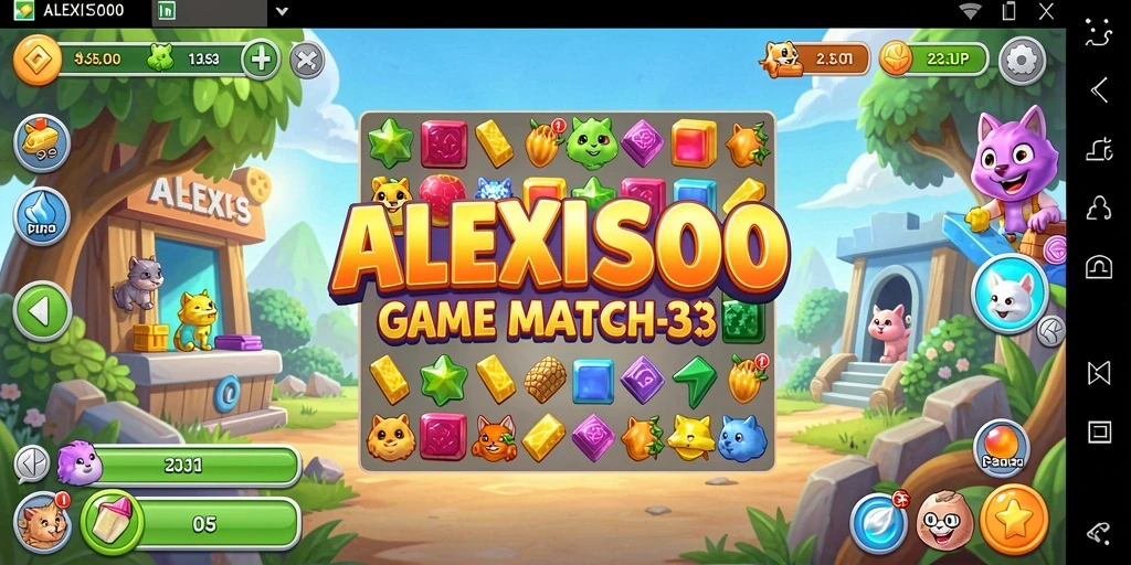 Tangkapan layar yang menampilkan aksi gameplay Match-3 yang seru.