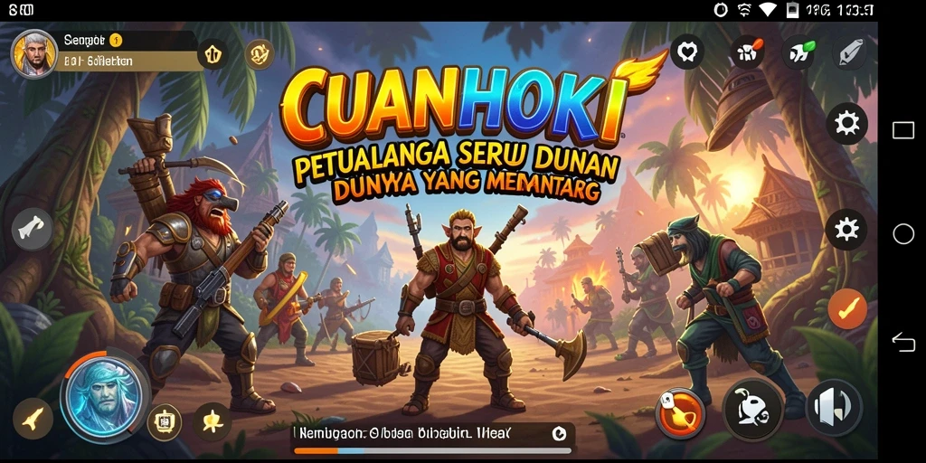 Tampilan gameplay CUANHOKI yang menakjubkan dan penuh petualangan.