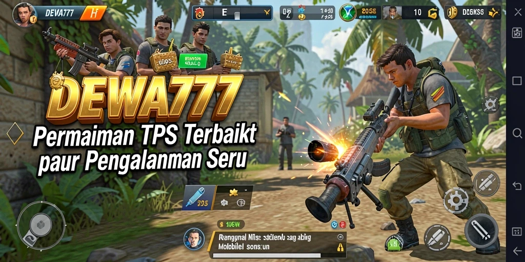 Screenshot DEWA777 menampilkan aksi seru di medan perang TPS.