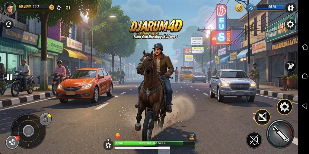 Screenshot gameplay DJARUM4D yang menampilkan aksi balap mendebarkan.