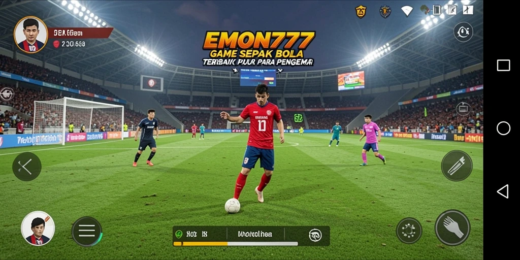 Screenshot menampilkan gameplay sepak bola yang mendebarkan dan grafis berkualitas tinggi.