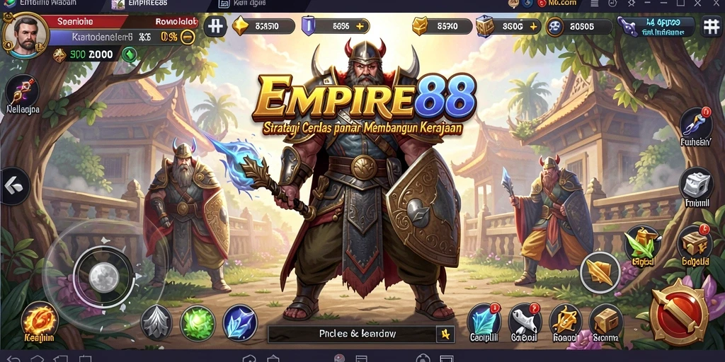Tampilan gameplay EMPIRE88 dengan pertarungan strategi intens.