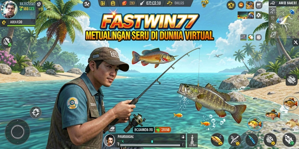 Screenshot FASTWIN77 menunjukkan gameplay memancing yang seru dan interaktif.