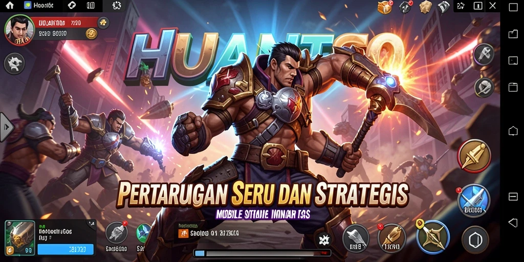 Tampilan aksi seru dalam pertarungan HUJANTOTO.