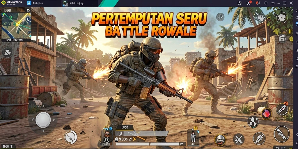 Gameplay ID66 yang menegangkan dan penuh aksi dalam Battle Royale.