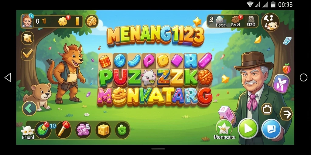 Tangkapan layar permainan MENANG123 dengan gameplay teka-teki yang seru.