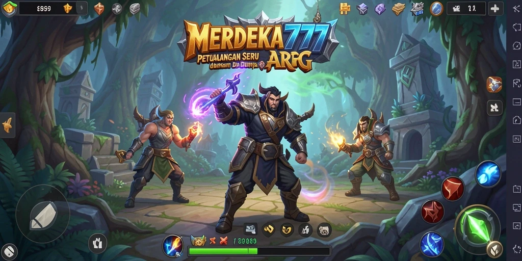 Tampilan aksi seru dalam gameplay ARPG MERDEKA777
