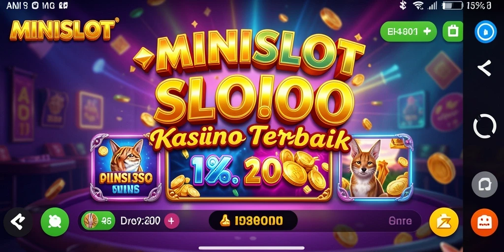 Tampilan screenshot utama MINISLOT menampilkan gameplay slot yang menggembirakan.