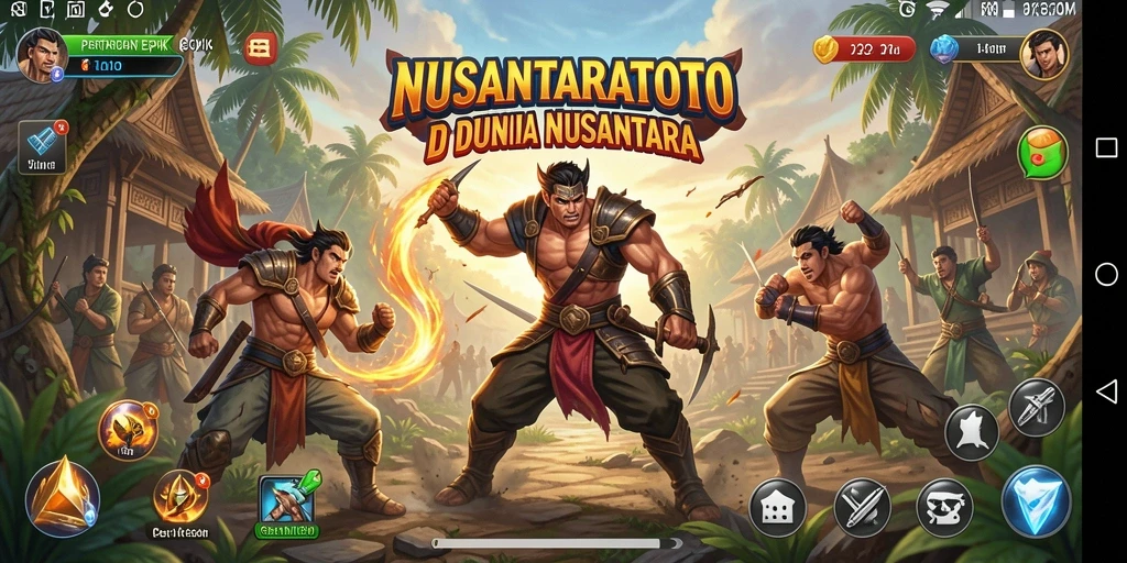 Tampilan menarik dari gameplay NUSANTARATOTO yang menampilkan pertarungan karakter.