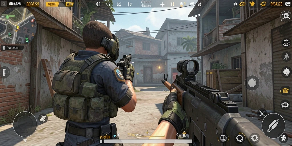 Menampilkan aksi seru dalam gameplay ORCA128 yang memukau.