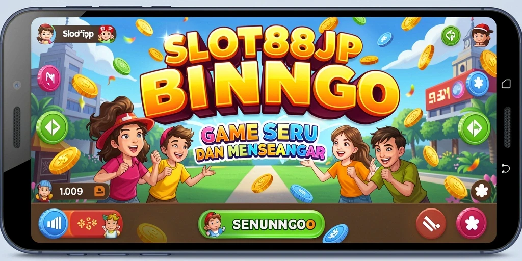 Screenshot gameplay Bingo yang penuh warna dari SLOT88JP.