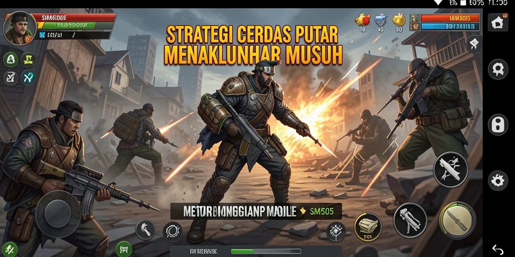 Gameplay mendebarkan dalam SM605 dengan strategi cerdas.