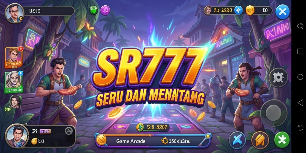 Tampilan gameplay seru dan colorful dalam SR777.