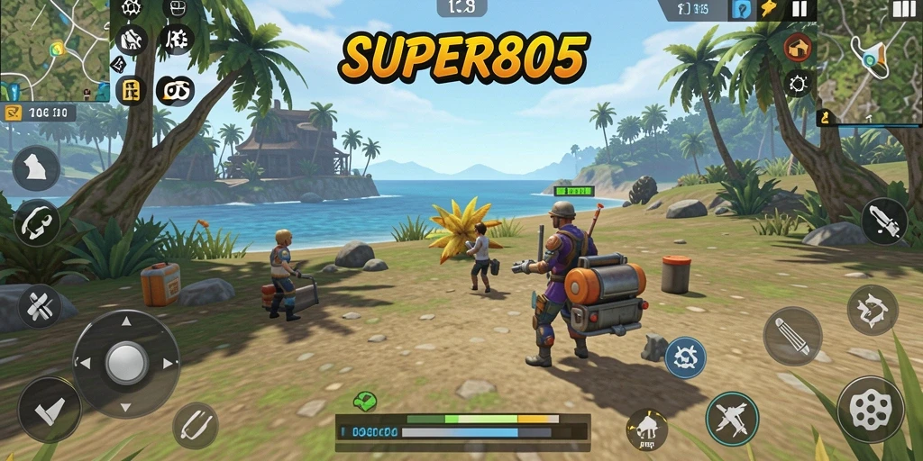 Screenshot menampilkan aksi petualangan dalam dunia Open World.