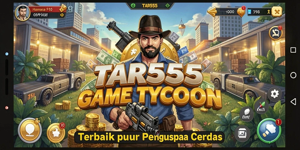 Screenshot gameplay TAR555 menampilkan strategi tycoon yang menarik.