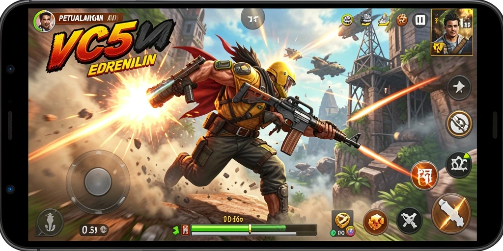 Gameplay seru VC5 dengan aksi mendebarkan dan grafis menawan.