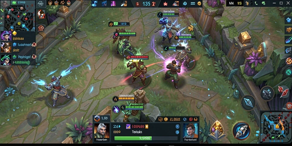 Tampilan menarik gameplay VESPA69 dalam pertempuran MOBA.